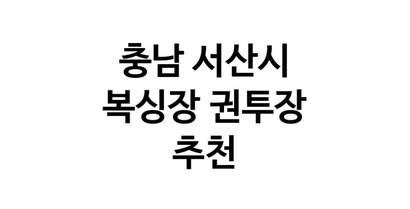 NaVET | 충남 서산시 복싱체육관추천 권투 권투장 복싱장 복싱다이어트